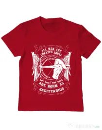 Tricou ADLER copil The best men are born as Sagittarius Rosu