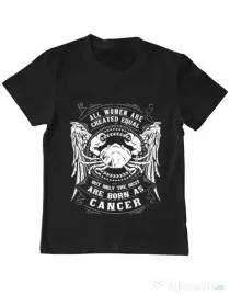 Tricou ADLER copil The best women are born as Cancer Negru