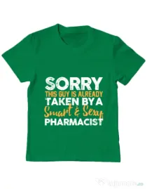 Tricou ADLER copil This guy is taken Verde mediu