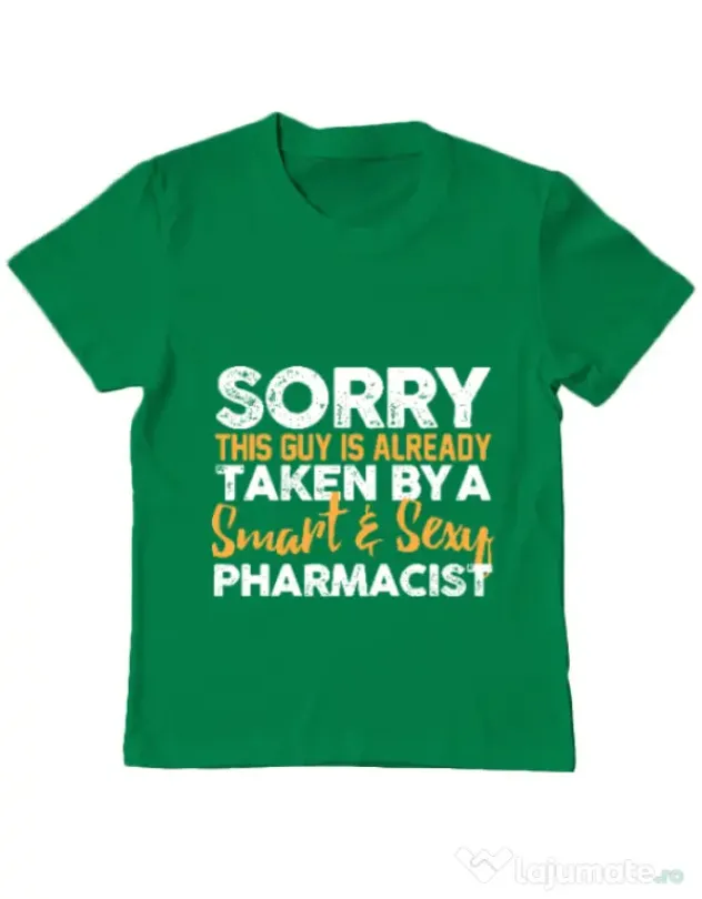 Tricou ADLER copil This guy is taken Verde mediu