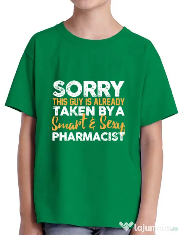 Tricou ADLER copil This guy is taken Verde mediu