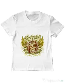 Tricou ADLER copil Best pilots Alb