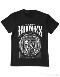 Tricou ADLER copil Bad bones crew always win Negru