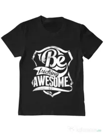 Tricou ADLER copil Be awesome Negru