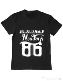 Tricou ADLER copil Brooklyn Negru