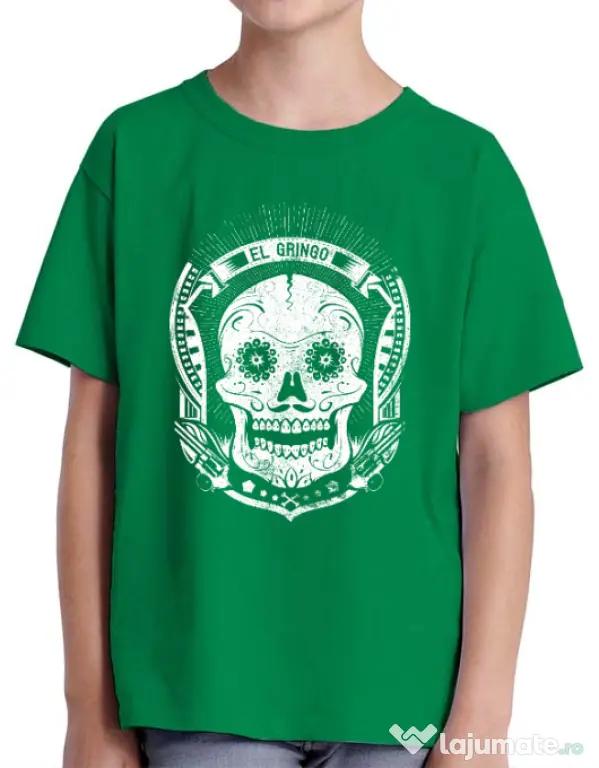 Tricou ADLER copil El gringo Verde mediu