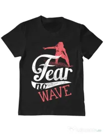 Tricou ADLER copil Fear no wave Negru