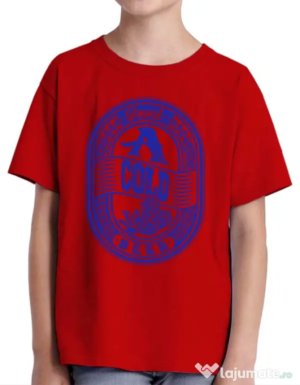 Tricou ADLER copil I need beer Rosu