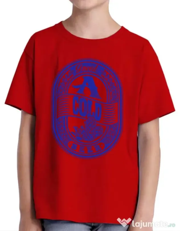 Tricou ADLER copil I need beer Rosu