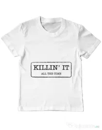 Tricou ADLER copil Killin it Alb