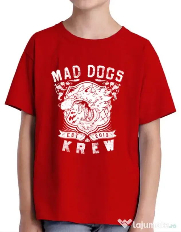 Tricou ADLER copil Mad dogs krew Rosu