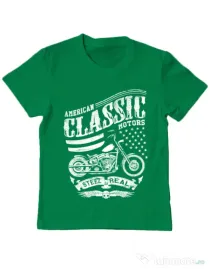 Tricou ADLER copil Steel is real Verde mediu