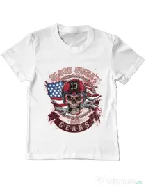 Tricou ADLER copil Blood sweat and gears Alb