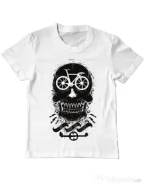 Tricou ADLER copil Bicycle love Alb