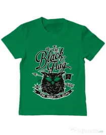 Tricou ADLER copil The black flag owl Verde mediu