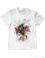 Tricou ADLER copil Wings of war Alb