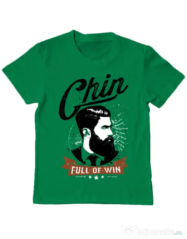 Tricou ADLER copil Chin full of win Verde mediu