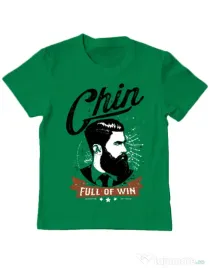 Tricou ADLER copil Chin full of win Verde mediu