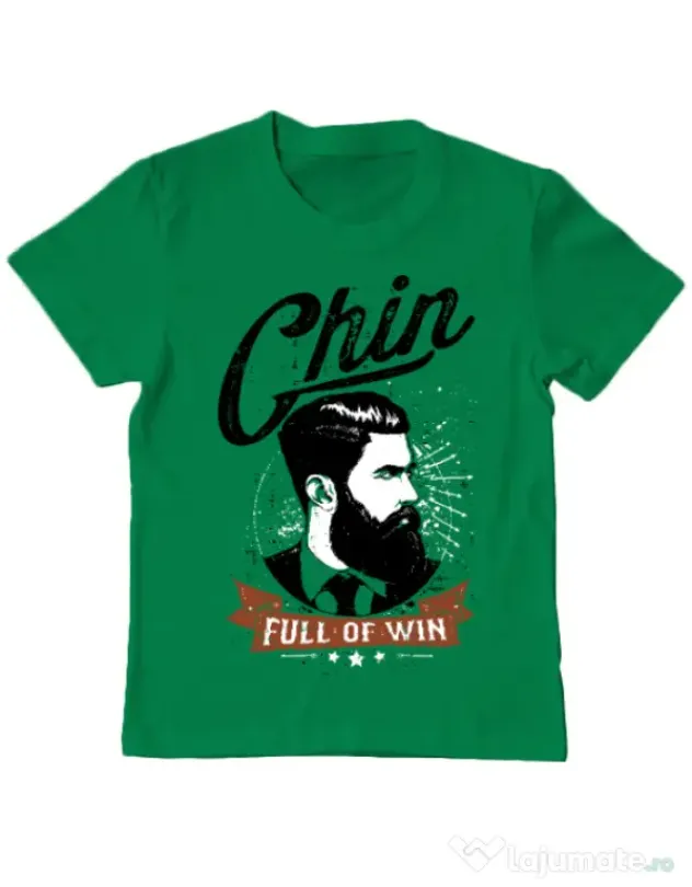 Tricou ADLER copil Chin full of win Verde mediu