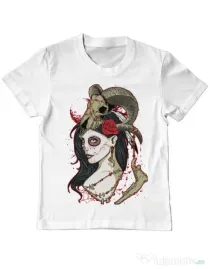 Tricou ADLER copil Dead Queen Alb