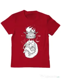 Tricou ADLER copil Flames Rosu