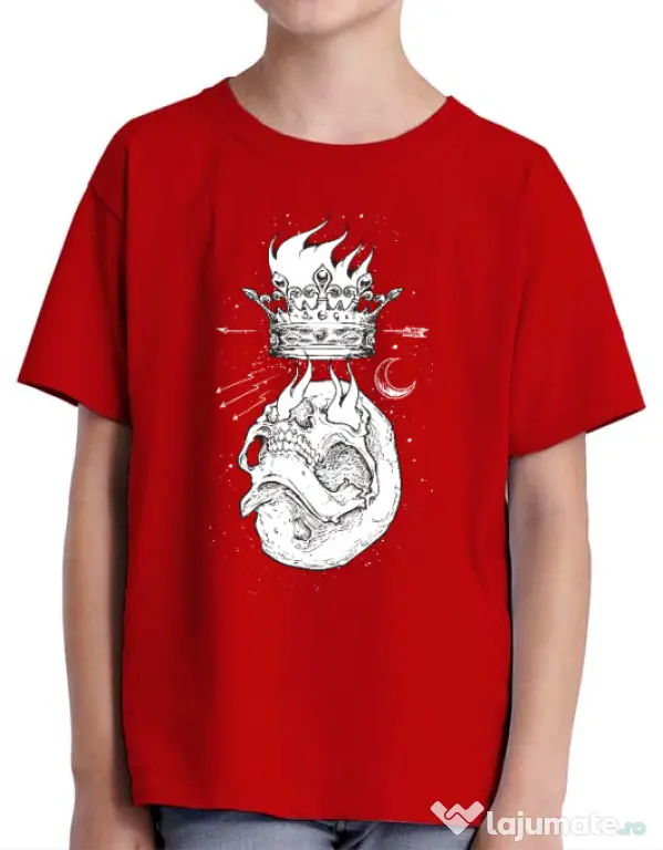 Tricou ADLER copil Flames Rosu