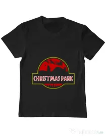 Tricou ADLER copil Christmas park Negru