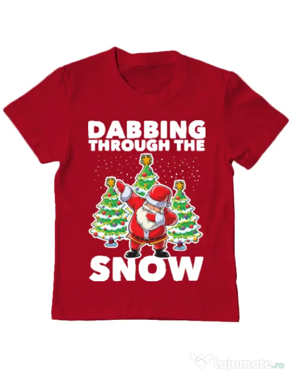 Tricou ADLER copil Dabbing Santa Rosu