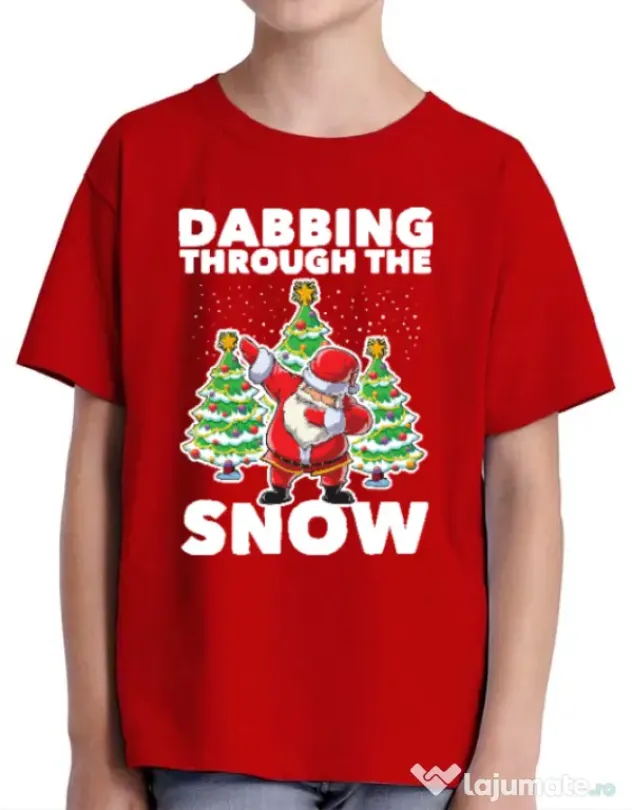 Tricou ADLER copil Dabbing Santa Rosu