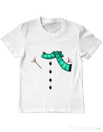 Tricou ADLER copil Snowman Alb