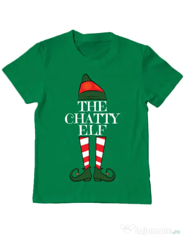 Tricou ADLER copil The chatty elf Verde mediu
