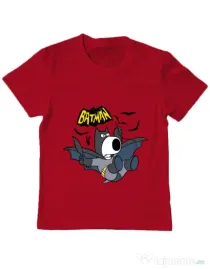 Tricou ADLER copil Bat Brian Rosu