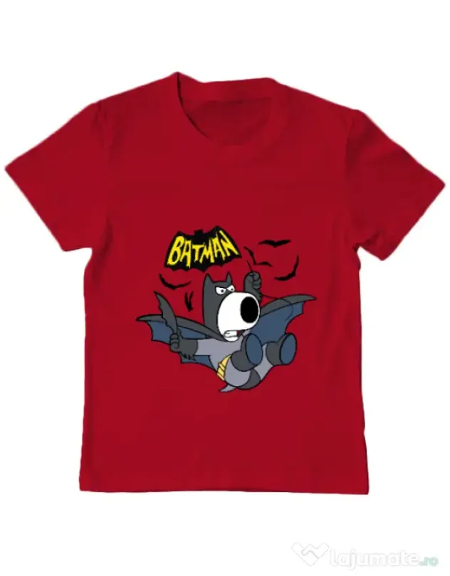 Tricou ADLER copil Bat Brian Rosu