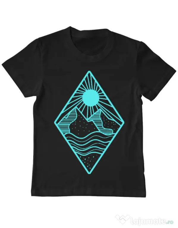 Tricou ADLER copil Mountain Negru