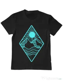 Tricou ADLER copil Mountain Negru
