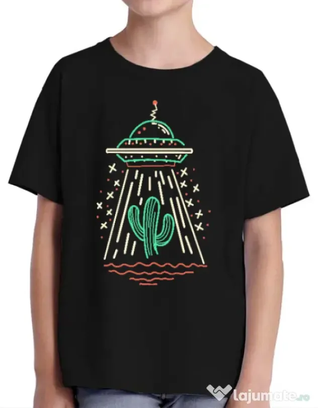 Tricou ADLER copil UFO Negru