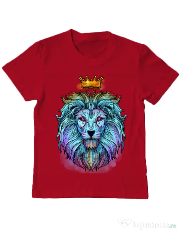 Tricou ADLER copil Lion king Rosu