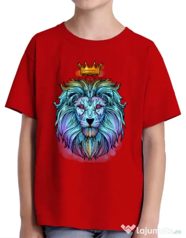 Tricou ADLER copil Lion king Rosu