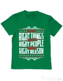 Tricou ADLER copil Do the right things Verde mediu