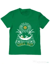 Tricou ADLER copil Chill out Verde mediu