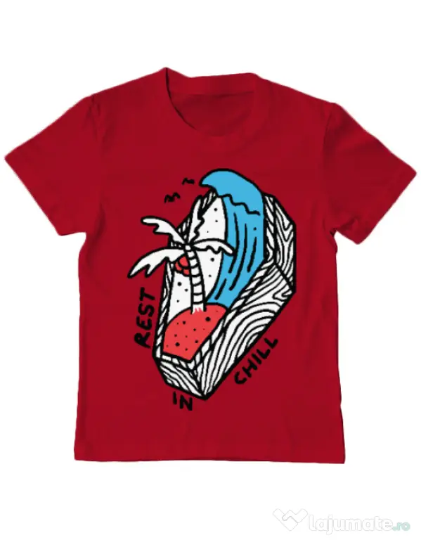 Tricou ADLER copil Rest in chill Rosu
