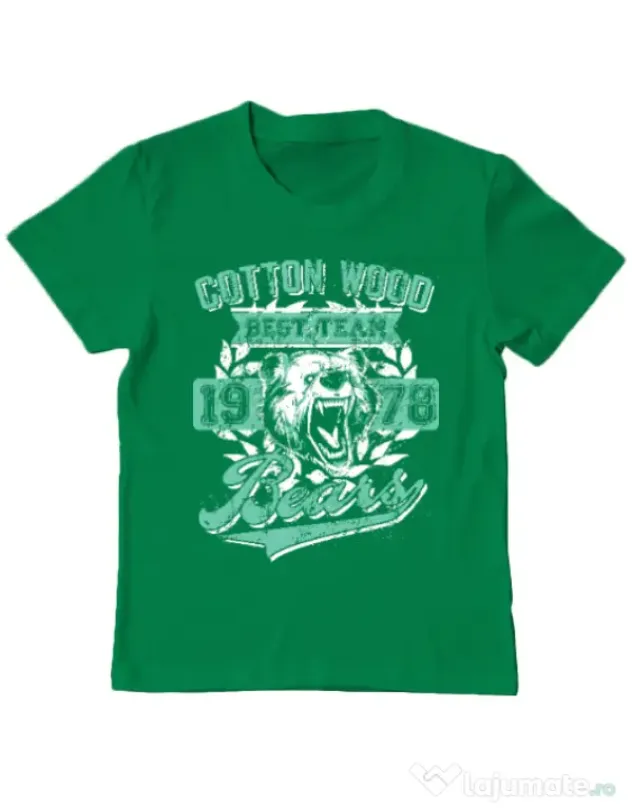 Tricou ADLER copil Cotton wood Verde mediu