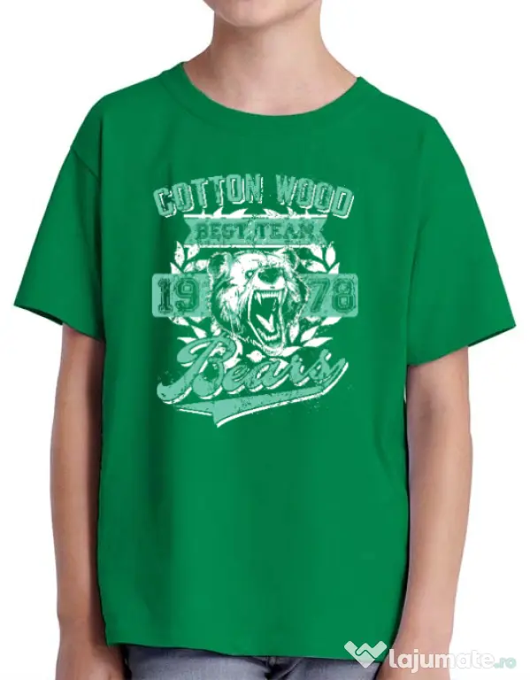 Tricou ADLER copil Cotton wood Verde mediu