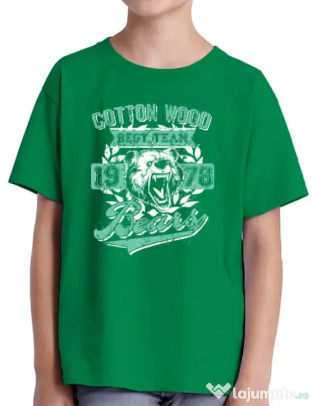 Tricou ADLER copil Cotton wood Verde mediu