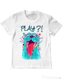 Tricou ADLER copil Play Alb