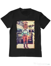 Tricou ADLER copil Tiger head Negru