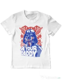 Tricou ADLER copil Your daddy Alb