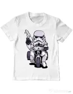 Tricou ADLER copil Little tooper Alb