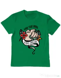 Tricou ADLER copil Wash your hands Verde mediu