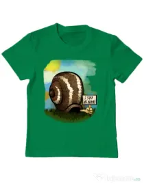 Tricou ADLER copil I stay home 2 Verde mediu